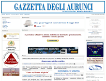 Tablet Screenshot of gazzettadegliaurunci.it